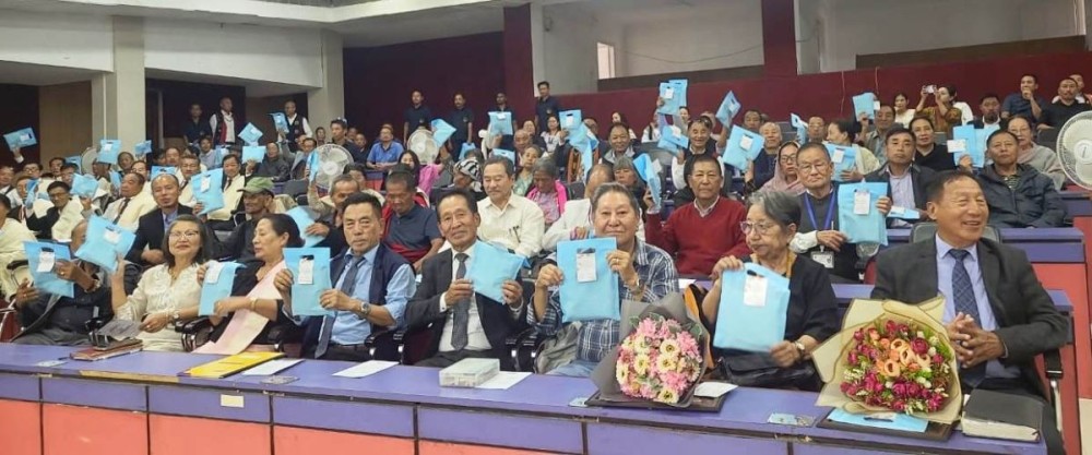 Senior citizens receives gift during International Day of Older Persons 2025 in Kohima on October 1. (Morung Photo)